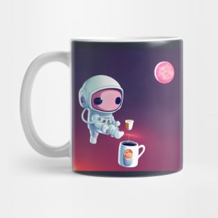 Cute Astronaut and Coffee Mug